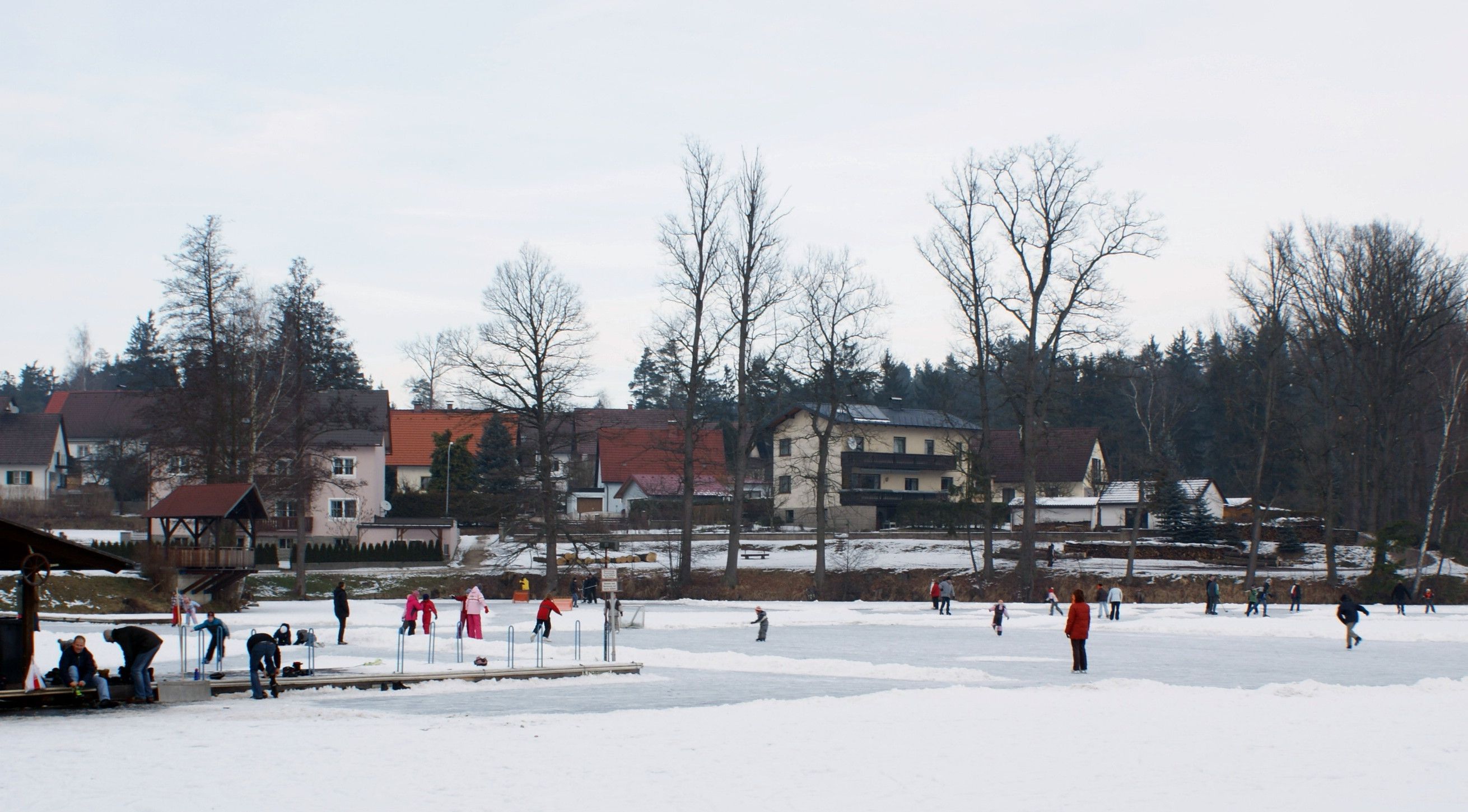 Eisläufer am Herrensee