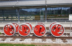 Räder der Dampflokomotive in Gmünd, © NÖVOG/Frantes