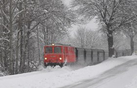 Die Waldviertelbahn in verschneiter Landschaft, © NB/knipserl.at