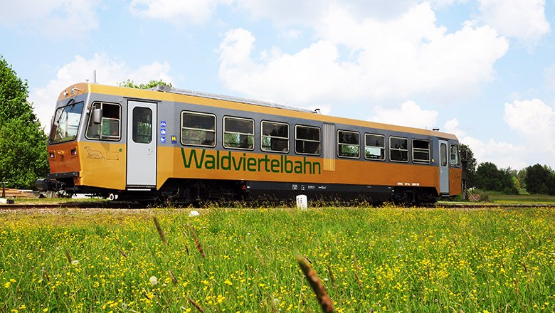 Goldener Triebwagen der Waldviertelbahn, © NB/Scherny